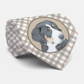 Bernese Mountain Hund Malerei - Original Hunde Kun Krawatte (Gerollt)