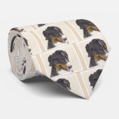 Bernese Mountain Hund Malerei - Original Hunde Kun Krawatte (Gerollt)
