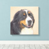 Bernese Mountain Hund Malerei - Original Hunde Kun Leinwanddruck (Insitu (Holzboden))