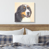 Bernese Mountain Hund Malerei - Original Hunde Kun Leinwanddruck (Insitu (Schlafzimmer))