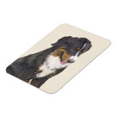 Bernese Mountain Hund Malerei - Original Hunde Kun Magnet (Linke Seite)