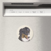 Bernese Mountain Hund Malerei - Original Hunde Kun Magnet (In Situ (Geschirrspüler))