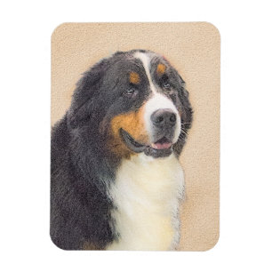 Bernese Mountain Hund Malerei - Original Hunde Kun Magnet