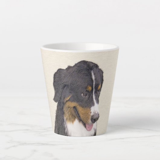 Bernese Mountain Hund Malerei - Original Hunde Kun Milchtasse (Vorderseite)