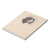 Bernese Mountain Hund Malerei - Original Hunde Kun Notizblock (Rotiert)