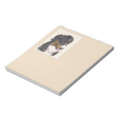 Bernese Mountain Hund Malerei - Original Hunde Kun Notizblock (Rotiert)