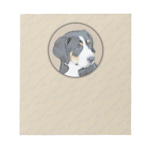 Bernese Mountain Hund Malerei - Original Hunde Kun Notizblock