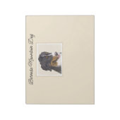 Bernese Mountain Hund Malerei - Original Hunde Kun Notizblock (Rotiert)