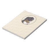 Bernese Mountain Hund Malerei - Original Hunde Kun Notizblock (Rotiert)