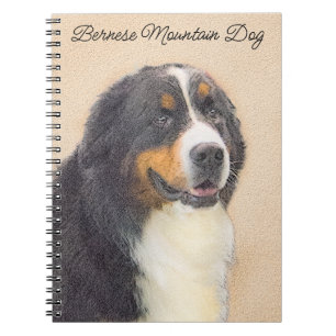 Bernese Mountain Hund Malerei - Original Hunde Kun Notizblock