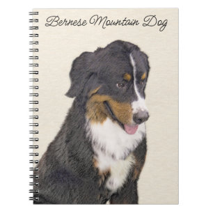 Bernese Mountain Hund Malerei - Original Hunde Kun Notizblock