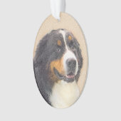 Bernese Mountain Hund Malerei - Original Hunde Kun Ornament (Vorderseite)
