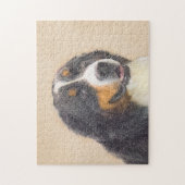 Bernese Mountain Hund Malerei - Original Hunde Kun Puzzle (Vertikal)