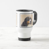 Bernese Mountain Hund Malerei - Original Hunde Kun Reisebecher (VorderseiteRechts)