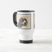 Bernese Mountain Hund Malerei - Original Hunde Kun Reisebecher (Vorderseite Links)