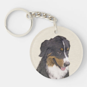 Bernese Mountain Hund Malerei - Original Hunde Kun Schlüsselanhänger