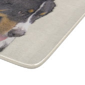 Bernese Mountain Hund Malerei - Original Hunde Kun Schneidebrett (Ecke)
