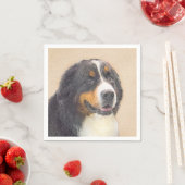 Bernese Mountain Hund Malerei - Original Hunde Kun Serviette (Beispiel)