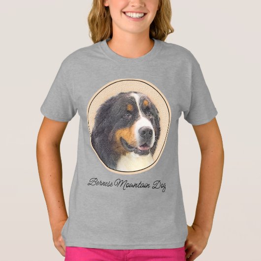 Bernese Mountain Hund Malerei - Original Hunde Kun T-Shirt (Vorderseite)