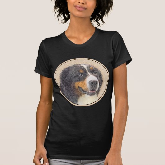 Bernese Mountain Hund Malerei - Original Hunde Kun T-Shirt (Vorderseite)