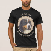 Bernese Mountain Hund Malerei - Original Hunde Kun T-Shirt (Vorderseite)