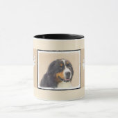 Bernese Mountain Hund Malerei - Original Hunde Kun Tasse (Zentrum)