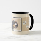 Bernese Mountain Hund Malerei - Original Hunde Kun Tasse (VorderseiteRechts)