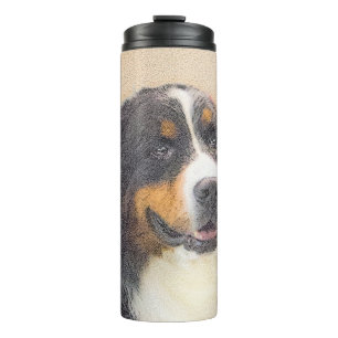 Bernese Mountain Hund Malerei - Original Hunde Kun Thermosbecher