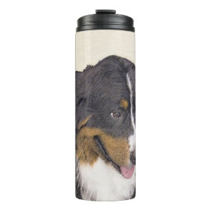 Bernese Mountain Hund Malerei - Original Hunde Kun Thermosbecher