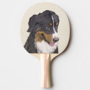 Bernese Mountain Hund Malerei - Original Hunde Kun Tischtennis Schläger