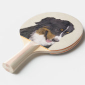 Bernese Mountain Hund Malerei - Original Hunde Kun Tischtennis Schläger (Vorderseite)