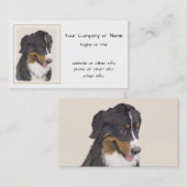 Bernese Mountain Hund Malerei - Original Hunde Kun Visitenkarte (Vorne/Hinten)