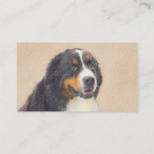 Bernese Mountain Hund Malerei - Original Hunde Kun Visitenkarte (Rückseite)