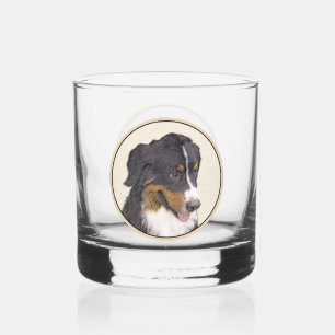 Bernese Mountain Hund Malerei - Original Hunde Kun Whiskyglas