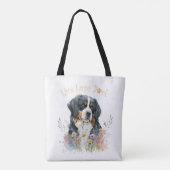 Bernese Mountain Hund Mama Floral Tasche (Rückseite)