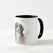Bernese Mountain Hund Mama Floral Tasse (VorderseiteRechts)