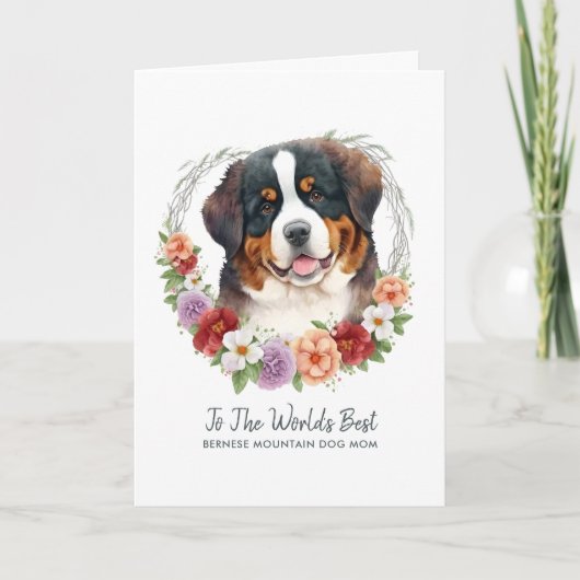 Bernese Mountain Hund Mama Muttertag Feiertagskarte (Vorderseite)