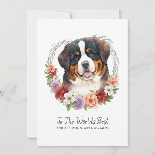 Bernese Mountain Hund Mama Muttertag Feiertagskarte (Vorderseite)