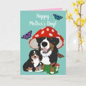 Bernese Mountain Hund Mütter Day Karte (Gelbe Blume)