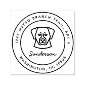 Bernese Mountain Hund Rücksendeadresse Briefmarke Permastempel (Design)