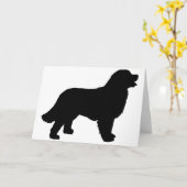 Bernese Mountain Hund (schwarze Silhouette) Karte (Gelbe Blume)