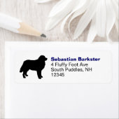 Bernese Mountain Hund Silhouette Rücksendeadresse (Insitu)