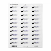 Bernese Mountain Hund Silhouette Rücksendeadresse (Vorne)