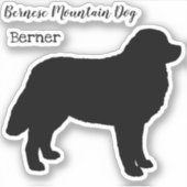 Bernese Mountain Hund Silhouette Sticker (Vorderseite)