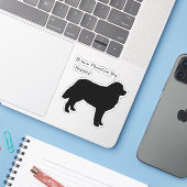 Bernese Mountain Hund Silhouette Sticker (Laptop mit iPhone)