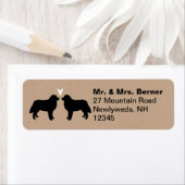 Bernese Mountain Hund Silhouetten mit Herz (Insitu)