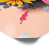 Bernese Mountain Hund und Blume 005 - Schneiderjew Poster (Ecke)