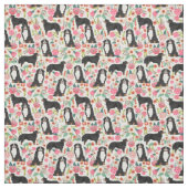 Bernese Mountain Hund Vintage Blumencreme Stoff (Muster)