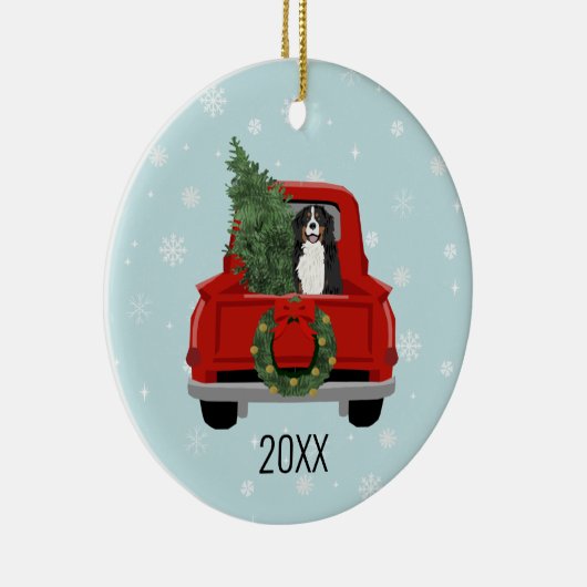 Bernese Mountain Hund Weihnachten Keramik Ornament (Rechts)