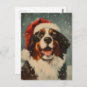 Bernese Mountain Hund Weihnachten Postkarte (Vorne/Hinten)